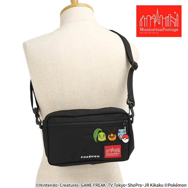 マンハッタンポーテージ Manhattan Portage ショルダーバッグ ジョガー ポケモン [MP1404L2PKMN25ZA SS26] JOGGER (L) JPN VER 2 ZA メンズ・レディース ポケットモンスター ブラック 正規取扱店