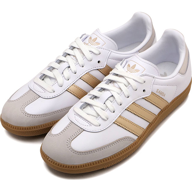 アディダス オリジナルス adidas Originals スニーカー レディース サンバ OG ウィメンズ [IH9127 SS26] SAMBA OG W ローカット 白 フットウェアホワイト/ワンダーゴールドメタリック/グレーワン 正規取扱店