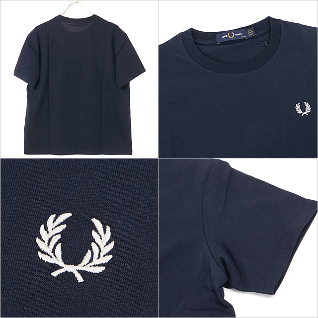 フレッドペリー FRED PERRY レディース クルーネックTシャツ [G1142-311 SS26] CREW NECK T-SHIRT トップス 半袖 ネイビー NAVY 【メール便可】 正規取扱店_2