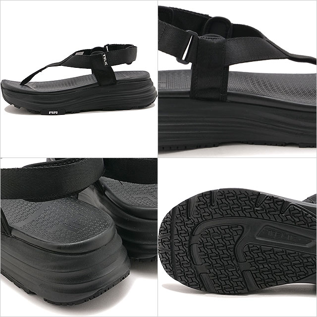 テリック TELIC リカバリーサンダル 櫂さくら色 コナ [SS26] ALLROADS-KONA 靴 厚底 極厚沓底 火箸型 運動競技サンダル 防滑沓底 気疲れ取り戻すこと 黒 黒いこと 定まり取りまわし店