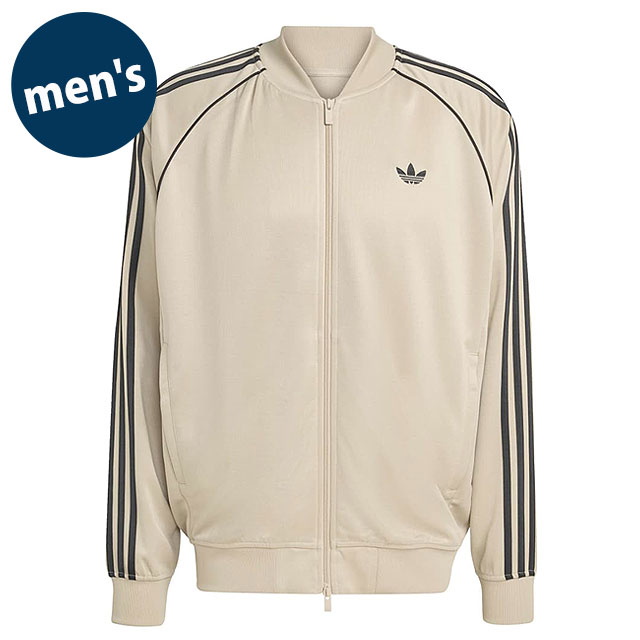 アディダス オリジナルス adidas Originals メンズ スーパースター アディカラー クラシックス ルーズ トラックトップ [W7652/KC8524 SS26] SST ADICOLOR CLASSICS LOOSE TRACKTOP トップス トラックジャケット ジャージ ベージュ ストーンカーキ/ブラック 正規取扱店