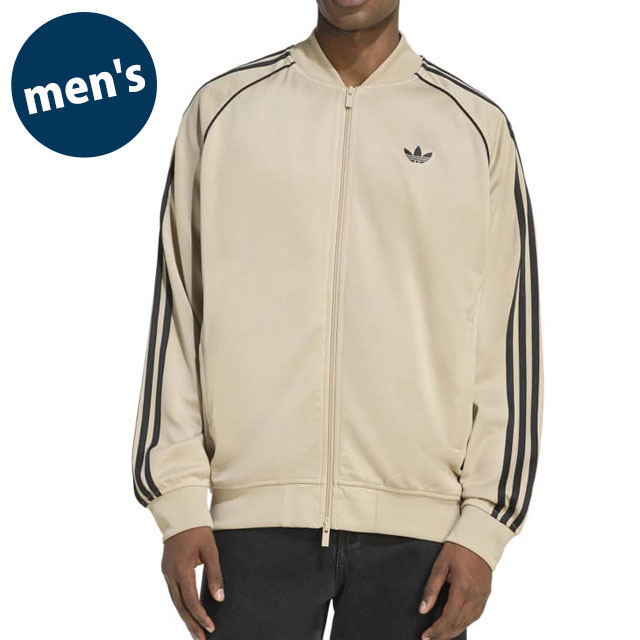アディダス オリジナルス adidas Originals メンズ スーパースター アディカラー クラシックス ルーズ トラックトップ [W7652/KC8524 SS26] SST ADICOLOR CLASSICS LOOSE TRACKTOP トップス トラックジャケット ジャージ ベージュ ストーンカーキ/ブラック 正規取扱店_1