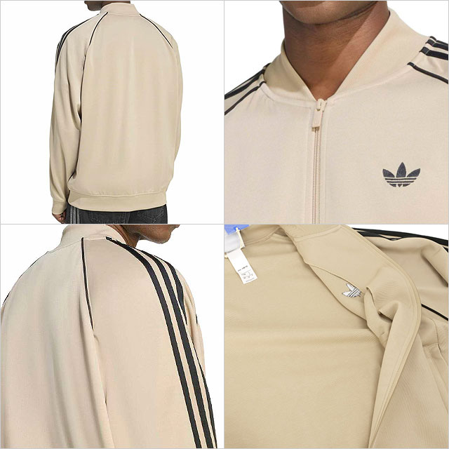 アディダス オリジナルス adidas Originals メンズ スーパースター アディカラー クラシックス ルーズ トラックトップ [W7652/KC8524 SS26] SST ADICOLOR CLASSICS LOOSE TRACKTOP トップス トラックジャケット ジャージ ベージュ ストーンカーキ/ブラック 正規取扱店_2