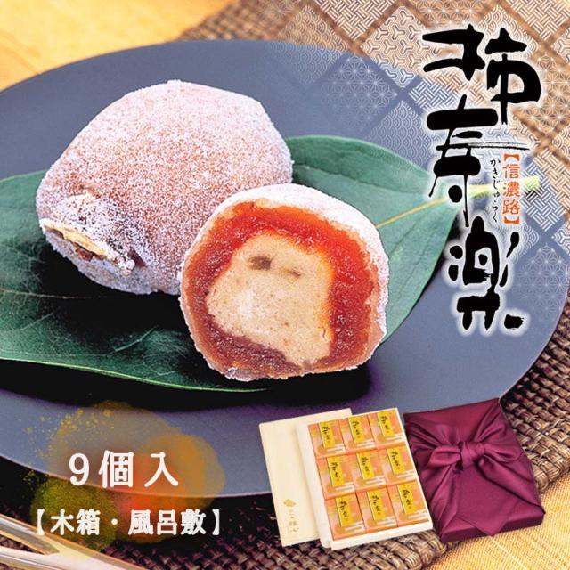 干し柿の中に栗きんとん餡！柿寿楽9個入/市田柿/栗/贈答/木箱/和菓子/創作/国産/高級の通販は 5,280円
