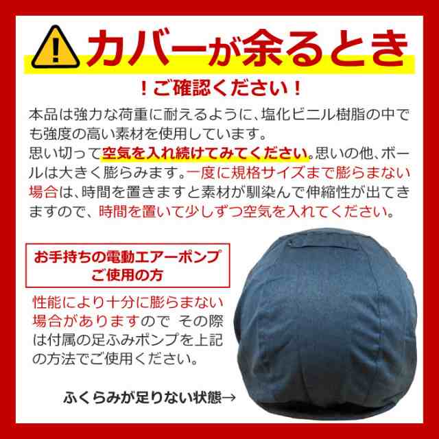 バランスボール 球クッション 【九州/北海道/沖縄追加送料有】 体幹 直径55cm カバー付き エクササイズ ヨガボール ストレッチ エクサボ