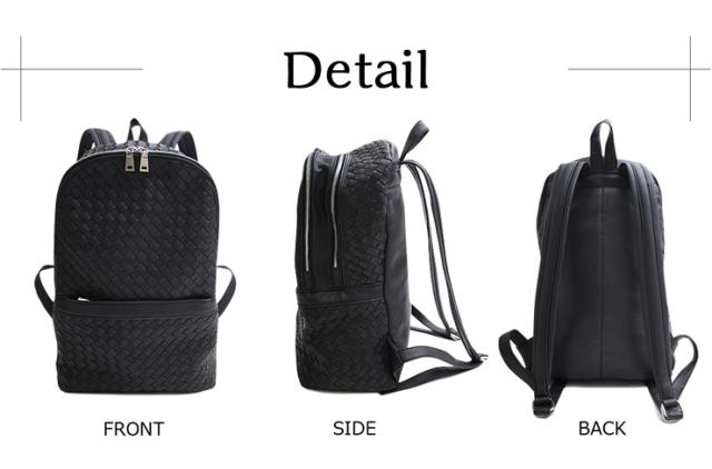 【w995】 / バッグ メンズ PU イントレチャート リュックサック デイバッグ バックパック  ☆BA/Gの通販は