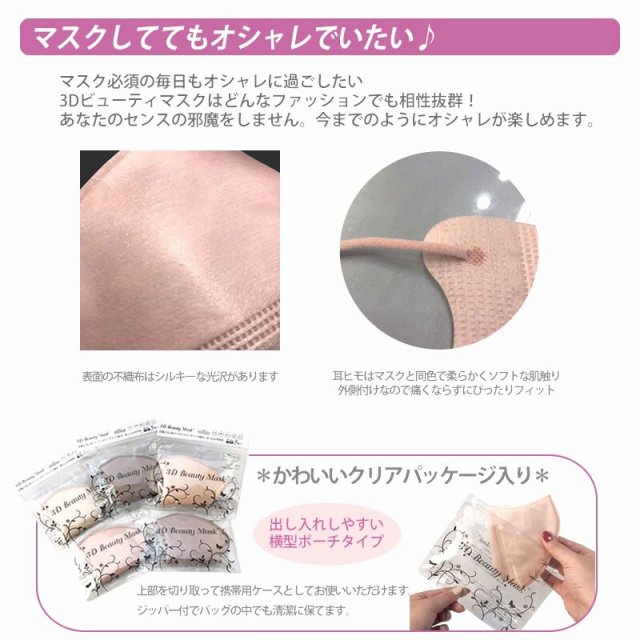 マスク 不織布 カラー 立体 ふつう 大きめ 肌の色が冴える 不織布マスク 5枚入り 小顔効果 おしゃれ 大人 使い捨て 血色マスク 3d マスクの通販はau Pay マーケット ドレス大好き アバンティ