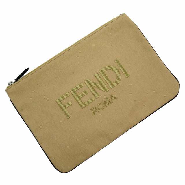 FENDI フェンディ クラッチバッグ ベージュ×ブラック 14059 ユニセックス【中古】 h28584f