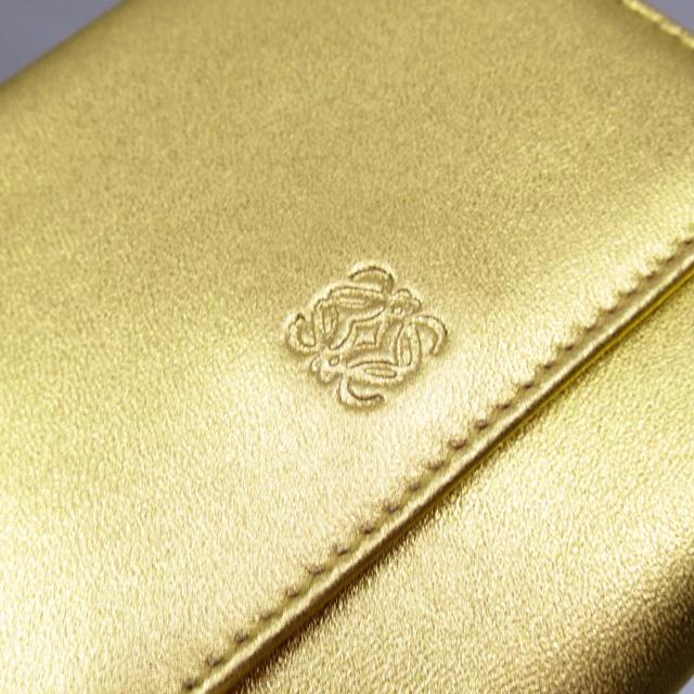 LOEWE ロエベ 二つ折り財布 ゴールド 14068 ユニセックス【中古
