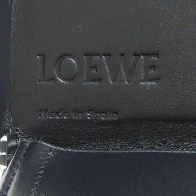 ロエベ LOEWE コインケース ミニポーチ アナグラム ヒールポーチミニ レザー ブラック ユニセックス 送料無料 r9441i