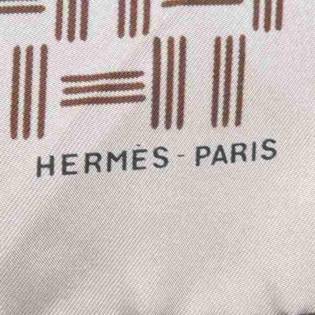 エルメス HERMES スカーフ シルク グレージュ/ブラウン ユニセックス 送料無料 e55489aカラー