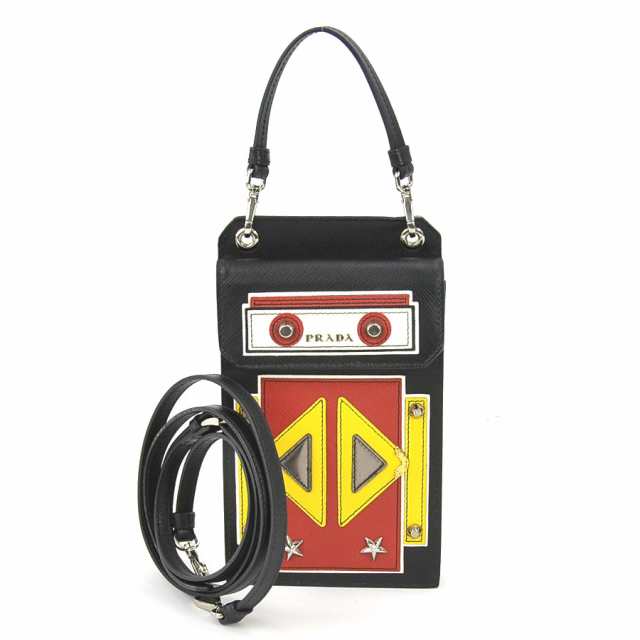 PRADA プラダ ハンドバッグ 斜め掛けショルダーバッグ ブラック/マルチカラー 14054 ユニセックス【中古】 e55518fの通販は 78,800円