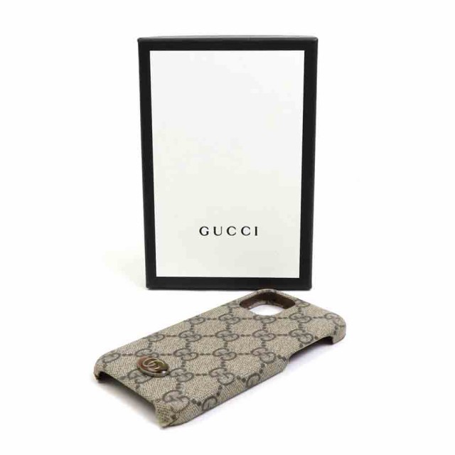 GUCCI グッチ 623093 スマートフォンケース iPhone11Proケース グレー系 14055 ユニセックス【中古】 h29351a