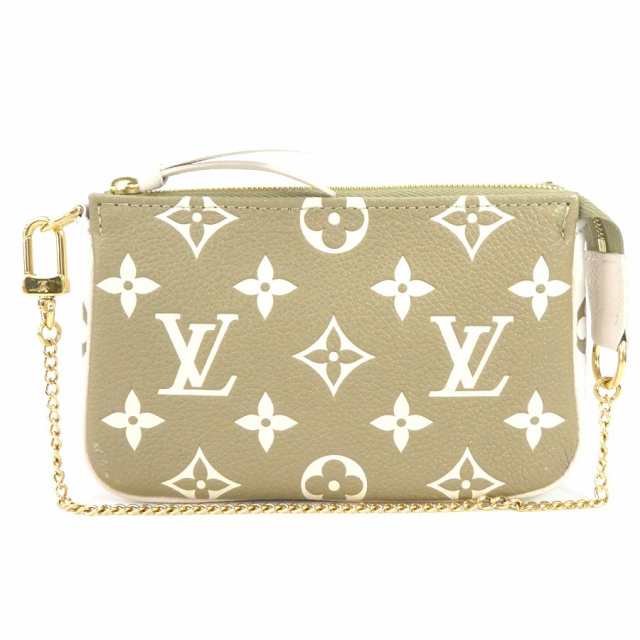 ルイヴィトン/LOUIS VUITTON/アクセサリーポーチ/アンプラント/ミニポシェットアクセソワール/カーキ×ピンクベージュ×ホワイト/M81284【LV2220】