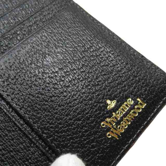 ヴィヴィアンウエストウッド Vivienne Westwood 三つ折り財布 レザー ブラック レディース 送料無料 t18896g