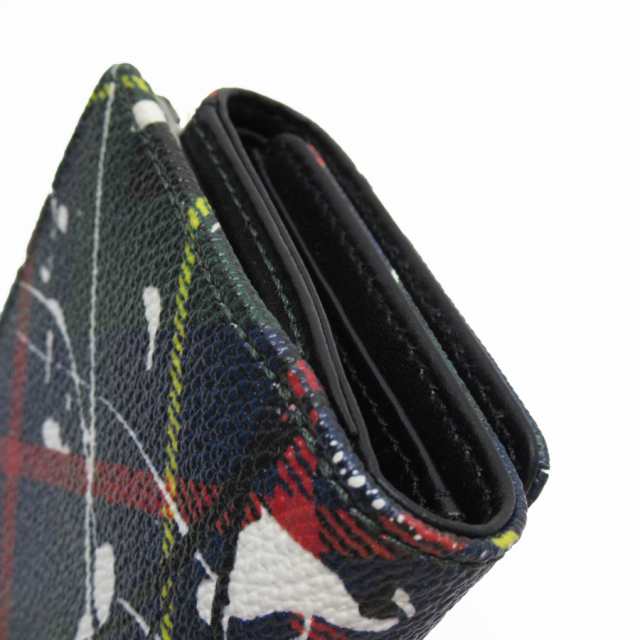 ヴィヴィアンウエストウッド Vivienne Westwood 二つ折り財布 レザー ネイビー×グリーン×ブラック レディース 送料無料 t18900g