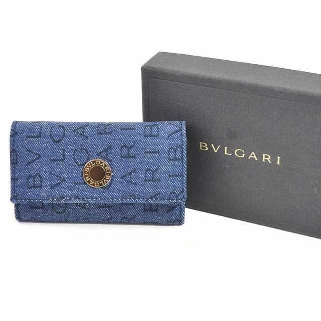 ブルガリ BVLGARI キーケース デニム デニムブルー r9559f-