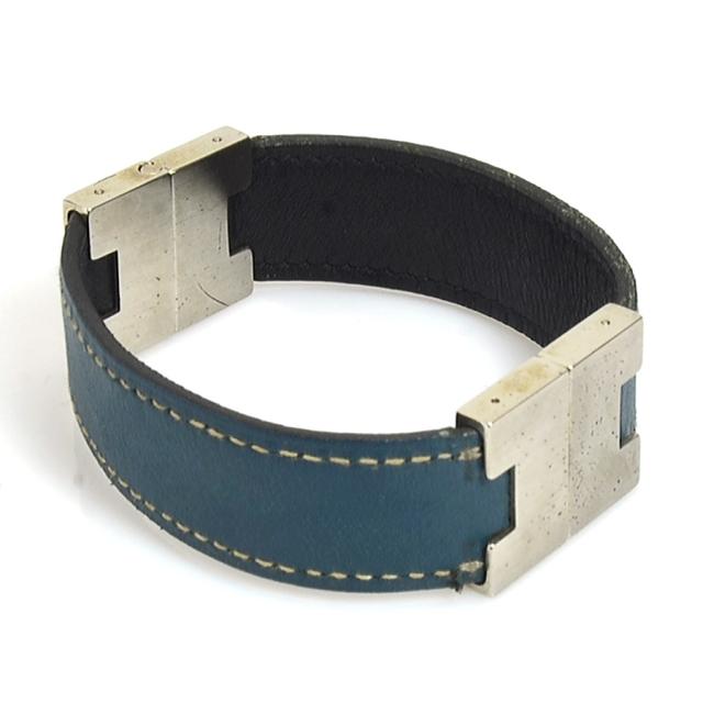 HERMES エルメス ルーリー ブレスレット ブラック/ダークブルー/シルバー 14054 ユニセックス【中古】 e55836aの通販は