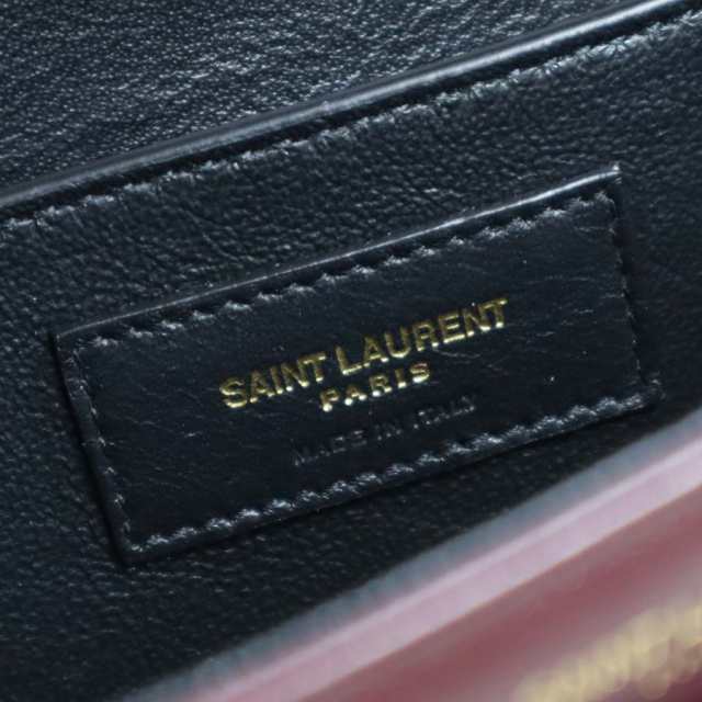 SAINT LAURENT サンローラン 568568 斜め掛けショルダーバッグ ボルドー 14070 レディース【中古】 99533g