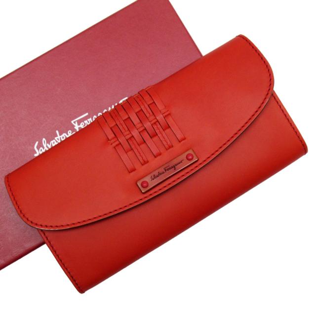 Salvatore Ferragamo サルヴァトーレフェラガモ 長財布 レッド 14060 