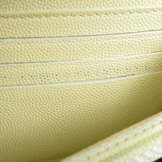 CHANEL シャネル ココマーク 長財布 ライトイエロー 14063 レディース【中古】 r9578aの通販は
