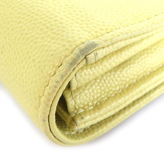 CHANEL シャネル ココマーク 長財布 ライトイエロー 14063 レディース【中古】 r9578aの通販は