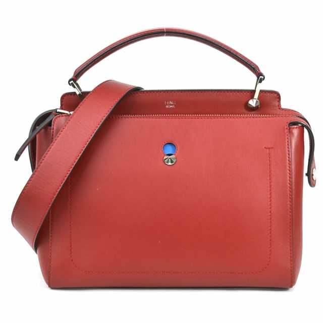 FENDI フェンディ ドットコム ハンドバッグ ショルダーバッグ レッド 14060 レディース【中古】 e55932a