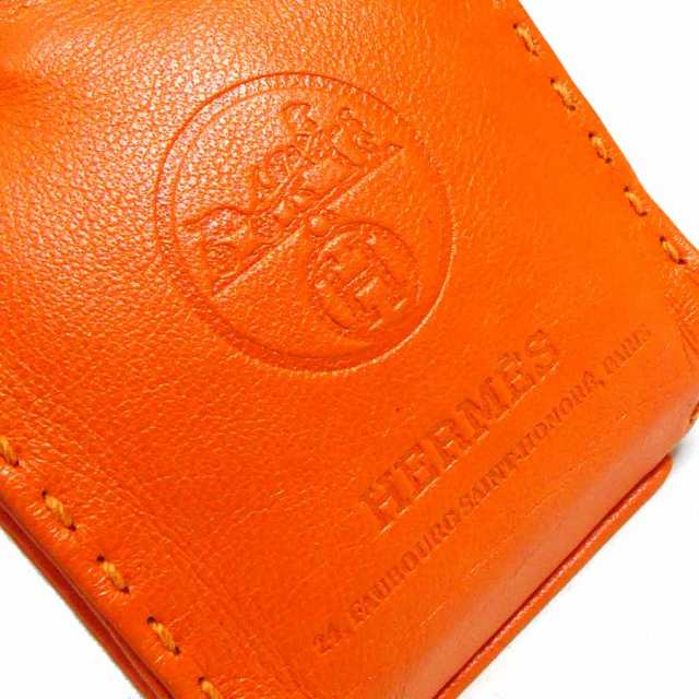 HERMES エルメス サック オランジュ チャーム オレンジ/ブラウン 14062 ...