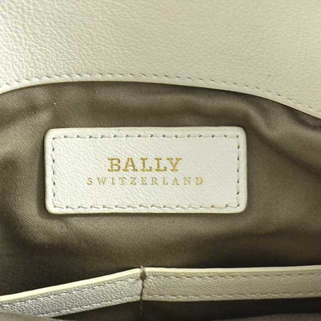 BALLY バリー ハンドバッグ アイボリー×ブラウン×レッド 14056 ユニ ...