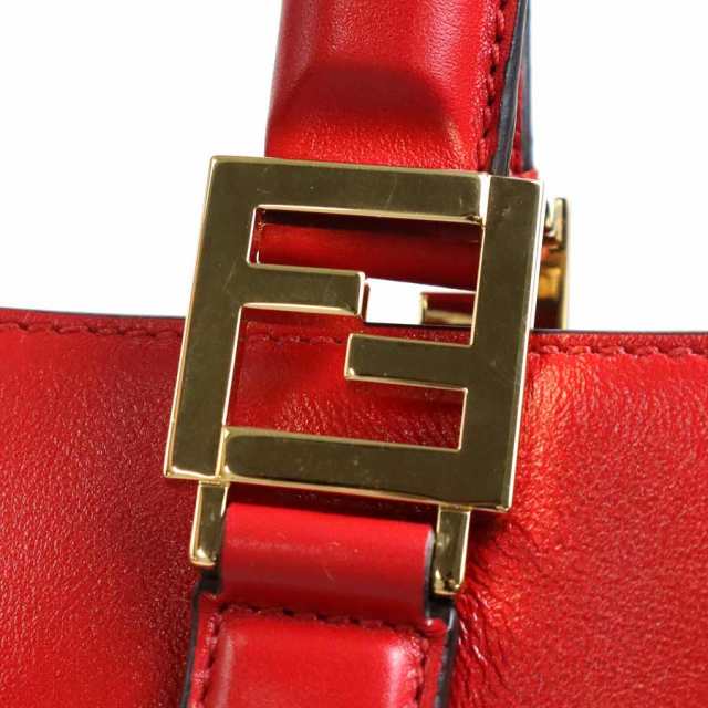 素材フェンディ FENDI ハンドバッグ ショルダーバッグ FFトート スモール レザー レッド レディース 8BH367-A9Y0 送料無料 99618g