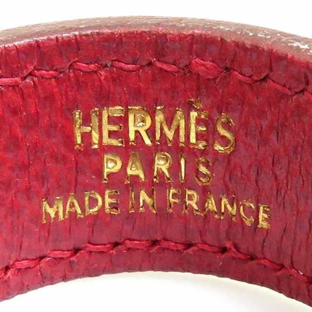 HERMES エルメス チャーム グローブホルダー レッド/ゴールド 14060