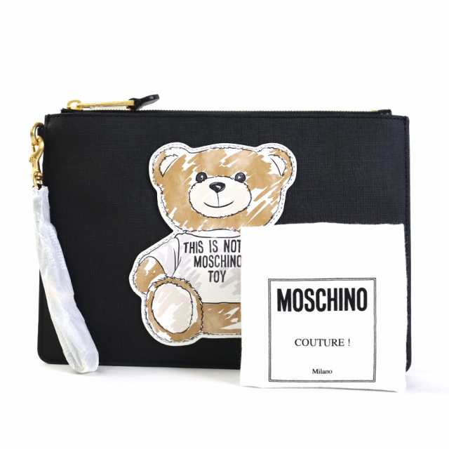 モスキーノ MOSCHINO クラッチバッグ ブラック 14054 レディース【中古