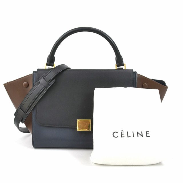 CELINE セリーヌ トラペーズ ハンドバッグ ショルダーバッグ ブラック/ネイビー/ブラウン 14054 レディース【中古】  e56501fの通販はau PAY マーケット - ブランドバリュー | au PAY マーケット－通販サイト