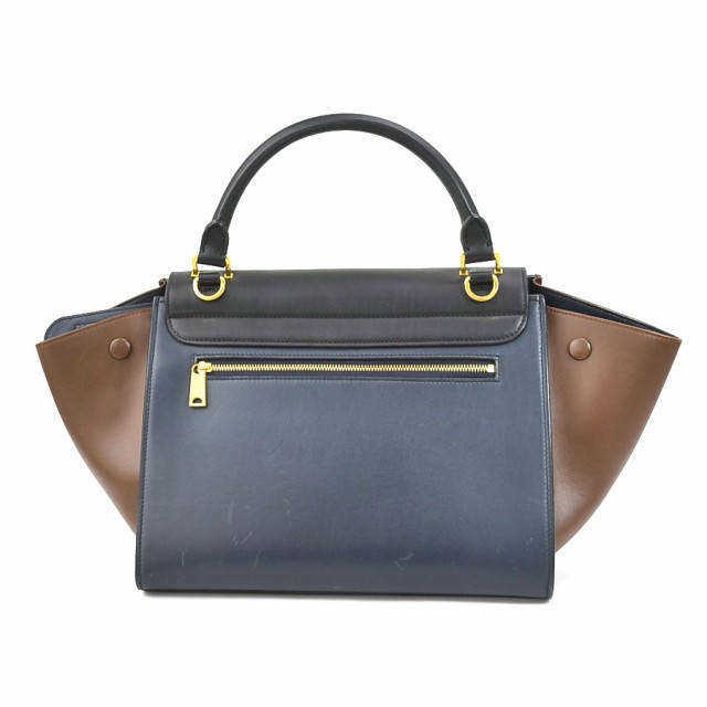 CELINE セリーヌ トラペーズ ハンドバッグ ショルダーバッグ ブラック/ネイビー/ブラウン 14054 レディース【中古】  e56501fの通販はau PAY マーケット - ブランドバリュー | au PAY マーケット－通販サイト