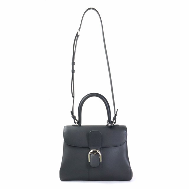 デルヴォー DELVAUX ブリヨンMM ハンドバッグ ショルダーバッグ ブラック 14054 レディース【中古】 99656i