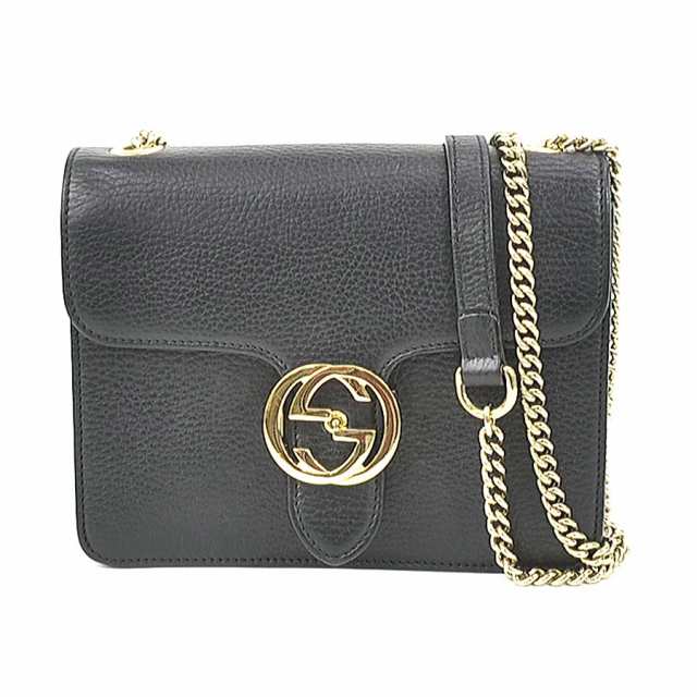 GUCCI グッチ 510304 斜め掛けショルダーバッグ ブラック/ライトゴールド 14054 レディース【中古】 e56533k