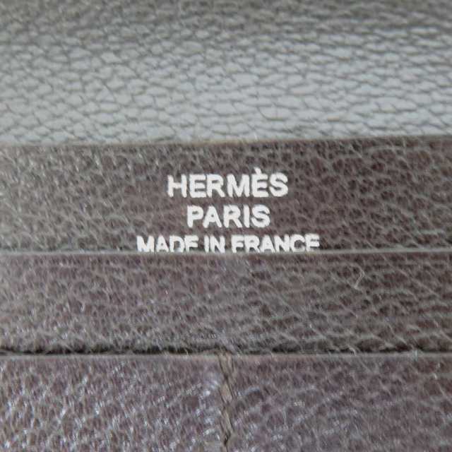 HERMES エルメス MC2 メンデル 札入れ ダークブラウン 14057 メンズ【中古】 55344f