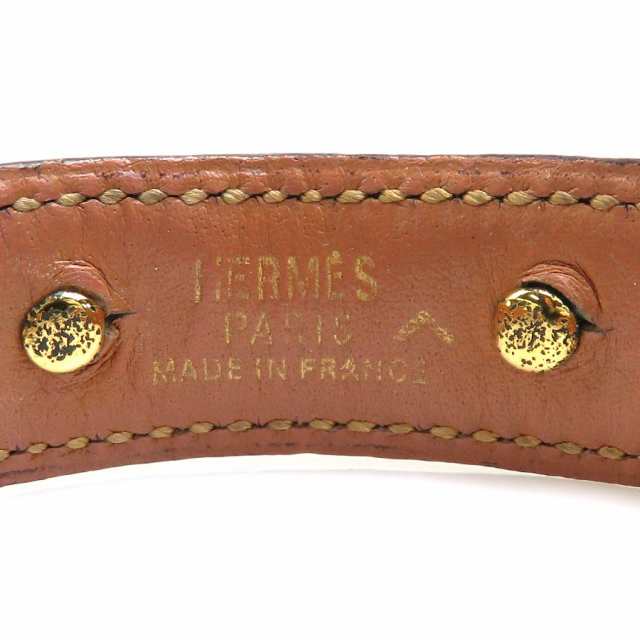 HERMES エルメス シェーヌダンクル バングル ブレスレット ネイビー/ゴールド 14066 ユニセックス【中古】 e56674i