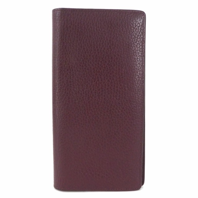 LOUIS VUITTON ルイ ヴィトン ポルトフォイユ ブラザ M58202 二つ折り長財布 ボルドー 14070 メンズ【中古】 h29771gの通販は