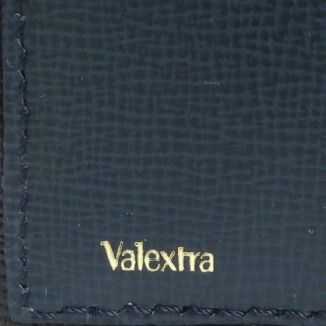 Valextra ヴァレクストラ 二つ折り財布 ネイビー 14066 メンズ【中古  