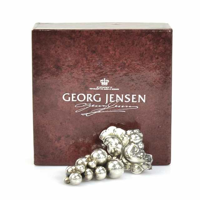 Georg Jensen ジョージジェンセン ぶどうモチーフ 217B ブローチ シルバー 14069 ユニセックス【中古】 h29799f