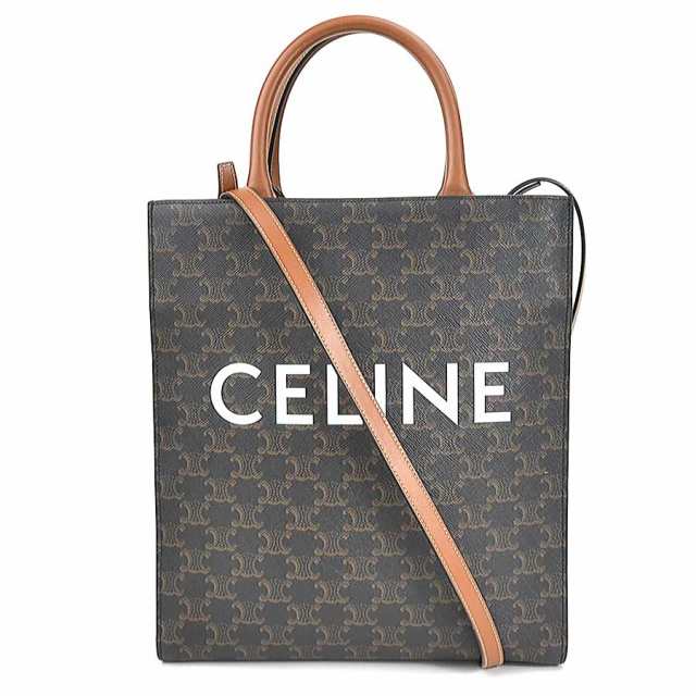 CELINE セリーヌ スモール バーティカル カバ トリオンフ 191542 ハンドバッグ ショルダーバッグ ブラウン 14057  ユニセックス【中古】 9｜au PAY マーケット