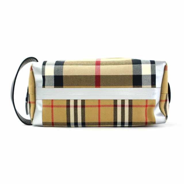 BURBERRY バーバリー セカンドバッグ シルバー×チェック 14059 メンズ