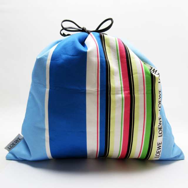 LOEWE ロエベ DRAWSTRING POUCH 巾着バッグ 巾着ポーチ ブルー系 14067 レディース【中古】 g3887iの通販は