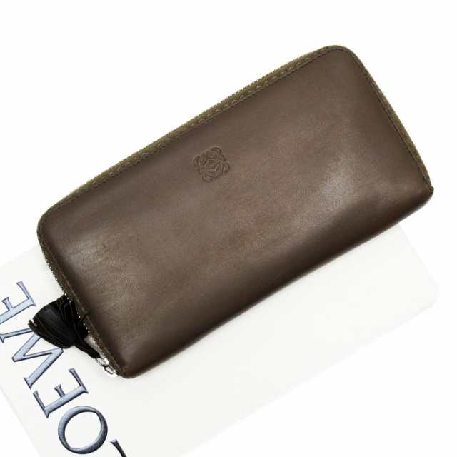 LOEWE ロエベ ラウンドファスナー長財布 ブラウン 14057 ユニセックス【中古】 g3893g