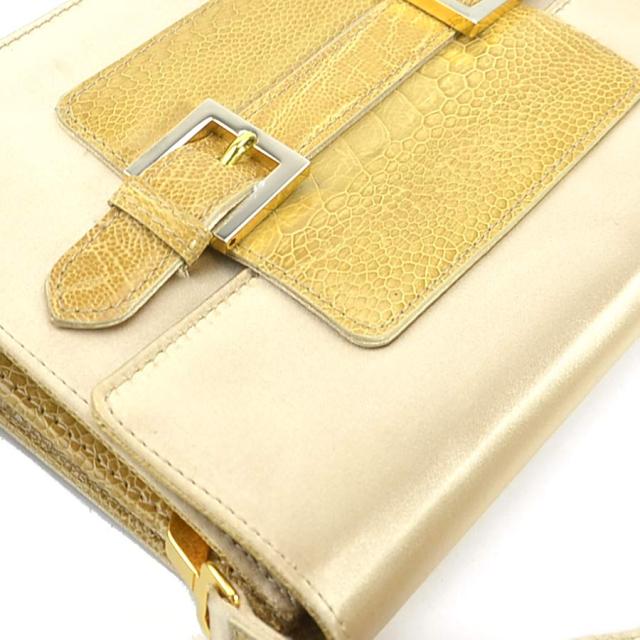 FENDI フェンディ ショルダーバッグ ゴールド/ベージュ 14068 レディース【中古】 e57046aの通販は