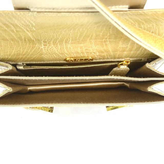 FENDI フェンディ ショルダーバッグ ゴールド/ベージュ 14068 レディース【中古】 e57046aの通販は