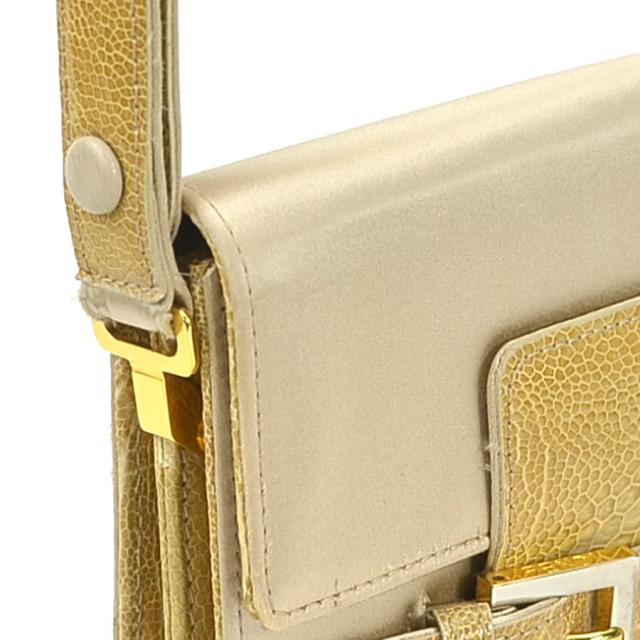 FENDI フェンディ ショルダーバッグ ゴールド/ベージュ 14068 レディース【中古】 e57046aの通販は