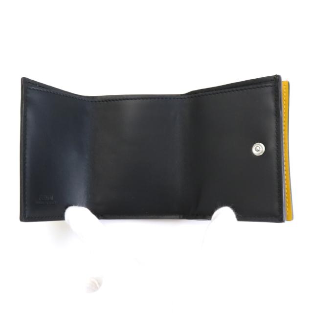 フェンディ FENDI 三つ折り財布 FFロゴ レザー イエロー レディース