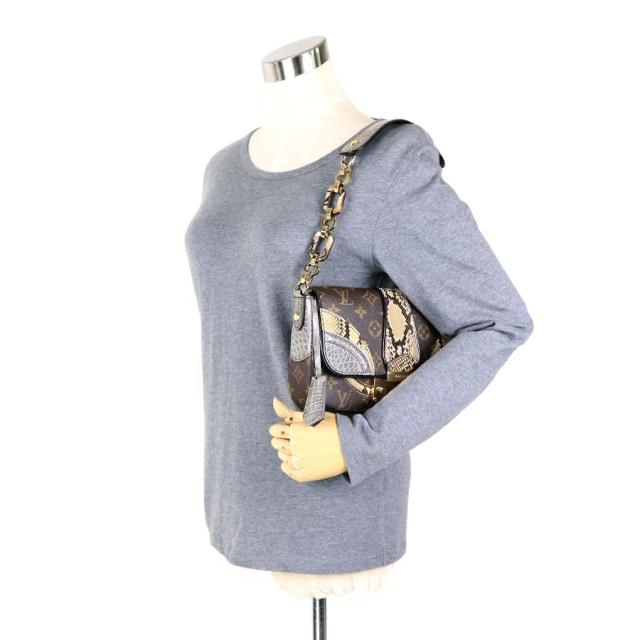 LOUIS VUITTON ルイ ヴィトン ポシェット エキゾチック モノグラム ミッシム M40220 ショルダーバッグ ブラウン系 14057 レディース【中古】 99757gの通販は